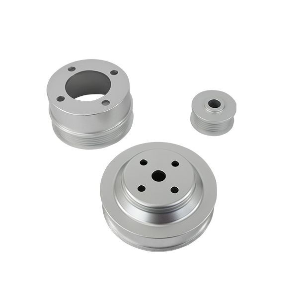 1979-93 Ford Mustang 5.0L Billet Aluminum Serpentine Pulley Set, Underdrive, Satin