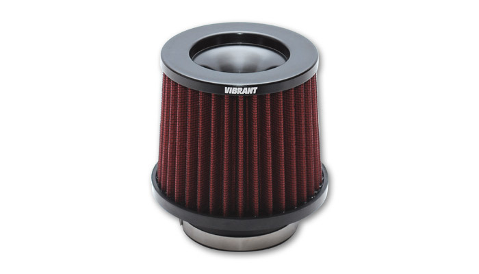 Air Filter, CLASSIC style, Conical, Cotton Gauze Element, 2.50 in. inlet Flange I.D., 6.50 in. Overall Length, each