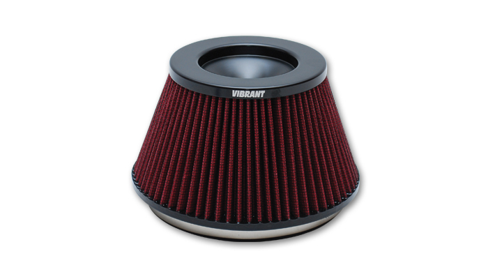 Air Filter, CLASSIC style for Bellmouth Velocity Stacks, Conical, Cotton Gauze Element, 6.00 in. inlet Flange I.D., 5.375 in. Overall Length, each
