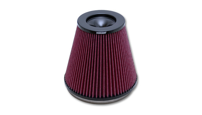Air Filter, CLASSIC style for Bellmouth Velocity Stacks, Conical, Cotton Gauze Element, 7.00 in. inlet Flange I.D., 8.50 in. Overall Length, each