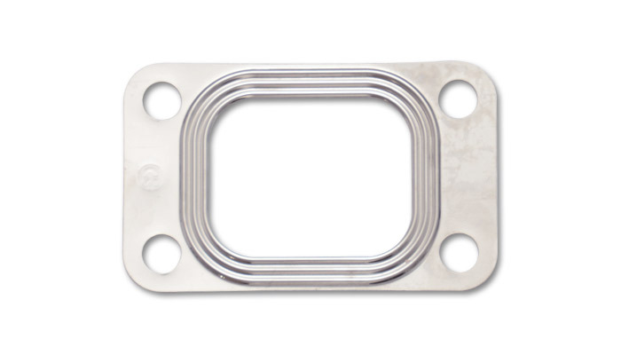 Turbo Flange Gasket, Turbine INLET, 4-Bolt, fits all Garrett T3 Undivided Turbine Inlets and Borg Warner EFR 7064 / 7670 B-Type Turbine Inlets, Stainl