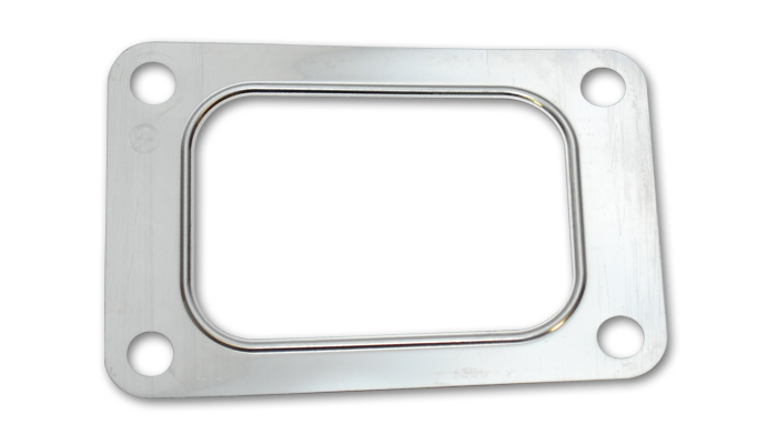 Turbo Flange Gasket, Turbine INLET, 4-Bolt, fits Garrett GT/GTX47, GT/GTX50, GTX55 and GT60 with Undivided T6 Turbine Inlet, Stainless Steel, Natural,