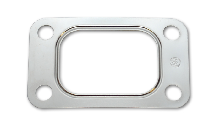 Turbo Flange Gasket, Turbine INLET, 4-Bolt, fits Turbonetics T3 Turbine Inlet and all generic T3/T4 Turbine Inlets, 304 Stainless Steel, Natural, each