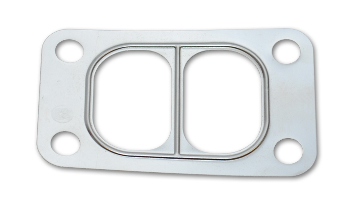 Turbo Flange Gasket, Turbine INLET, 4-Bolt, fits all Garrett GT3271 and all T3 Divided Turbine Inlets, Stainless Steel, Natural, each