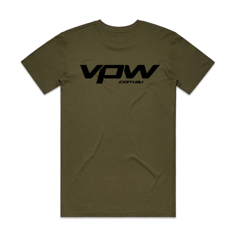 VPW Logo T-Shirt, Army Green, Cotton, XL
