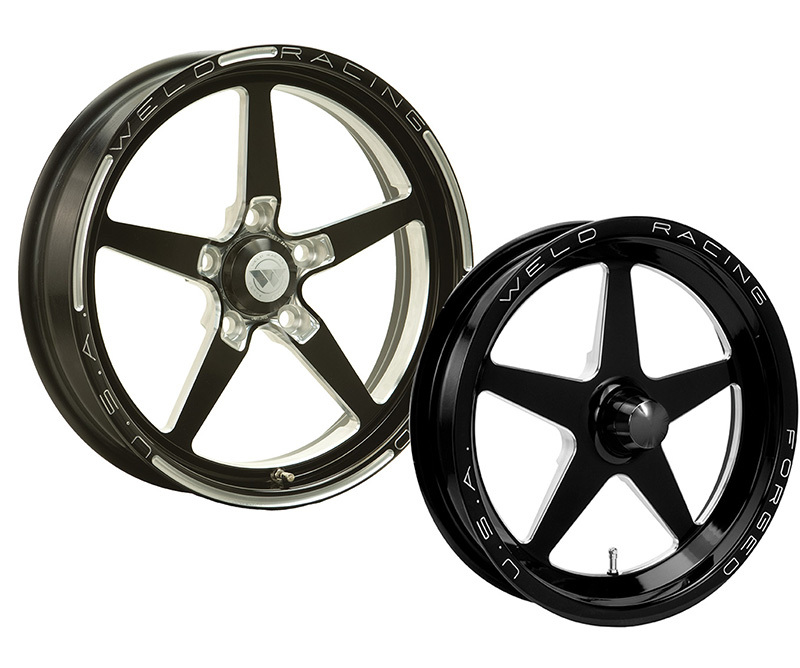 Wheel AlumaStar 2.0 Aluminum Matte Black 17 in. x 2.25 in. Strange Spindle Mount 1.13 in. Back Space