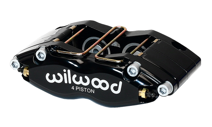 Brake Caliper DynaPro Radial Mount 4-Piston Black Anodized Universal Each