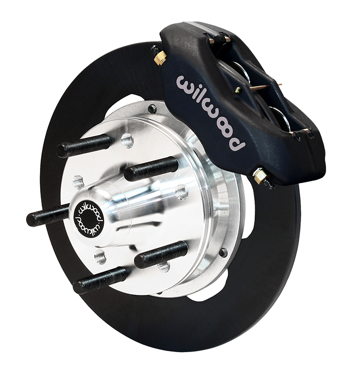 Disc Brake Kit Dynalite Drag Front Solid Surface Rotor 4-Piston Caliper Black Mopar Kit