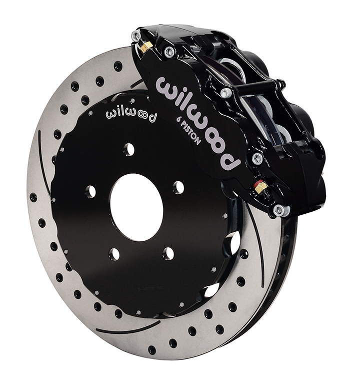Brake Kit 6-Piston Calipers Cross-Drilled Slotted Rotors 14 in. Rotor Diameter Chevy Kit