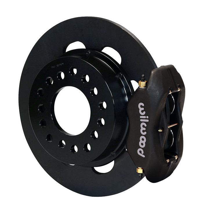 Disc Brake Kit Dynalite Drag Rear Solid Surface Rotor 4-Piston Caliper Black Mopar Kit
