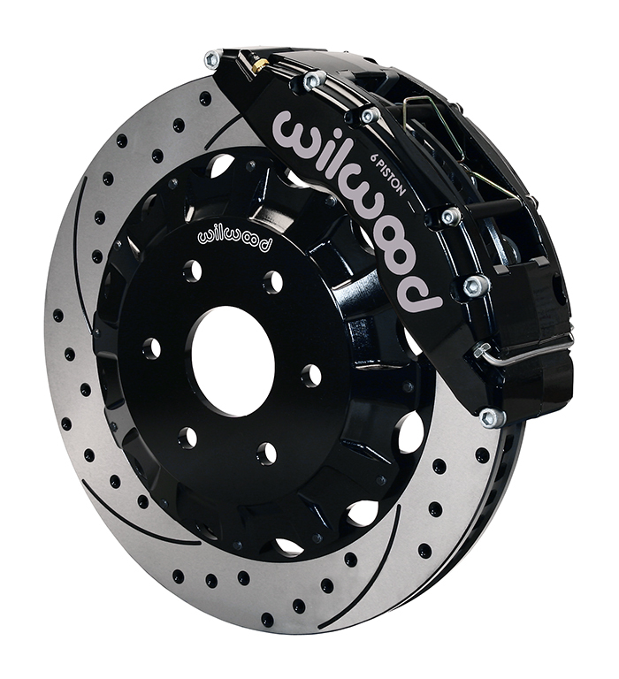 Brake Kit 16 in. Drilled/Slotted Rotors Black 6-Piston Calipers Front GM Kit