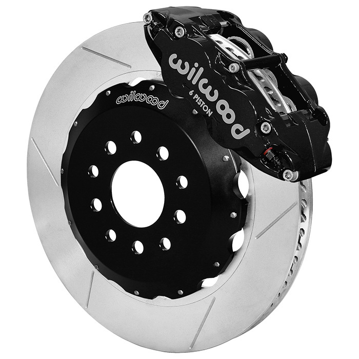 Brake Kit 6-Piston Calipers Cross-Drilled Slotted Rotors 14 in. Rotor Diameter Chevy Kit