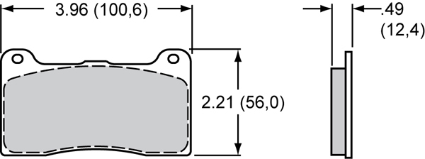 Brake Pads Medium to High Friction Compound Composition Metallic Set