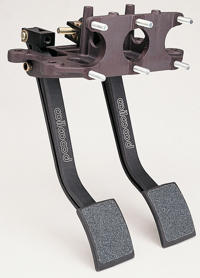 Brake/Clutch Pedal Aluminium Black Reverse Mount Universal Each