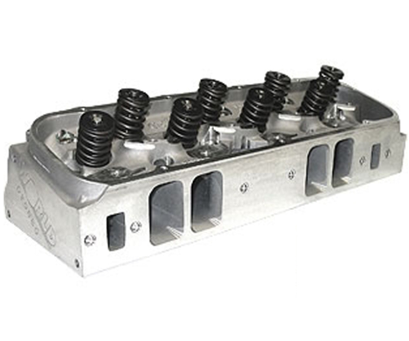 Cylinder Head BB Chev Alumnium 375 24°rectangle port, 119cc chamber, roller cam 1.550' spring, CNC PORTED assembly