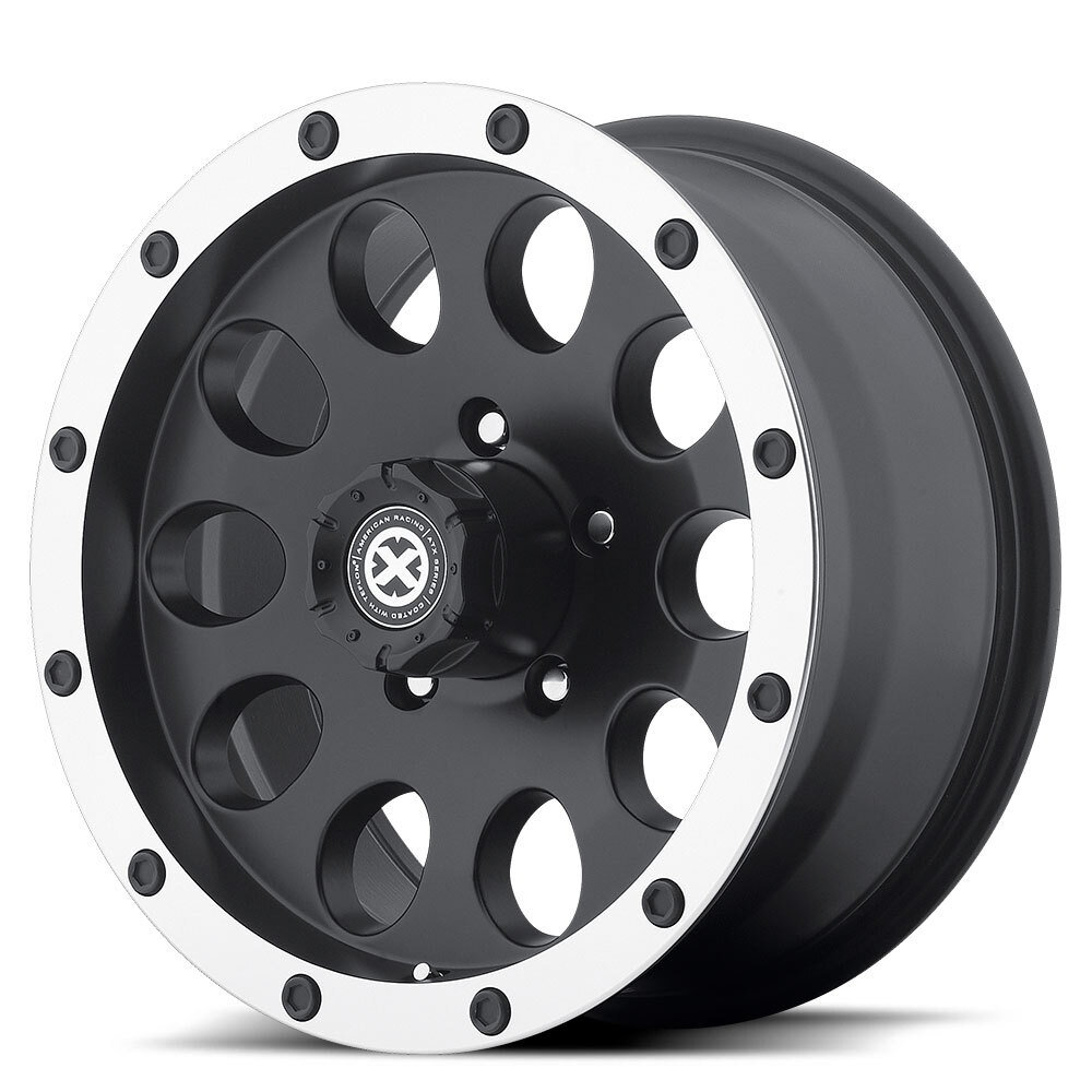Wheel,AX186 SLOT 15X10 5X5.5 S-BLK/MCH -44MM,PAINTED MACHINED