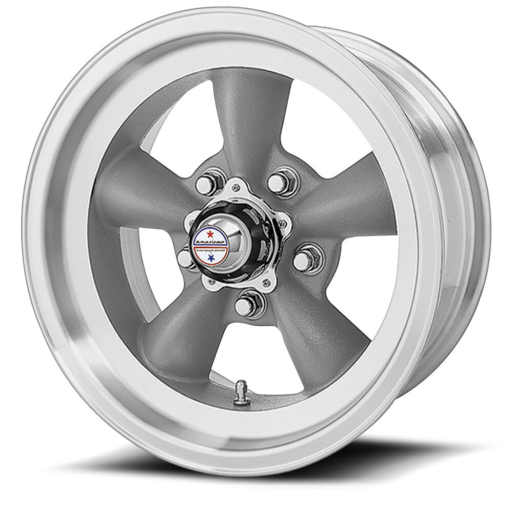 Wheel,VN105 TT-D 16X8 5X4.75 TT-GRY/MCH 4.0BS,PAINTED MACHINED
