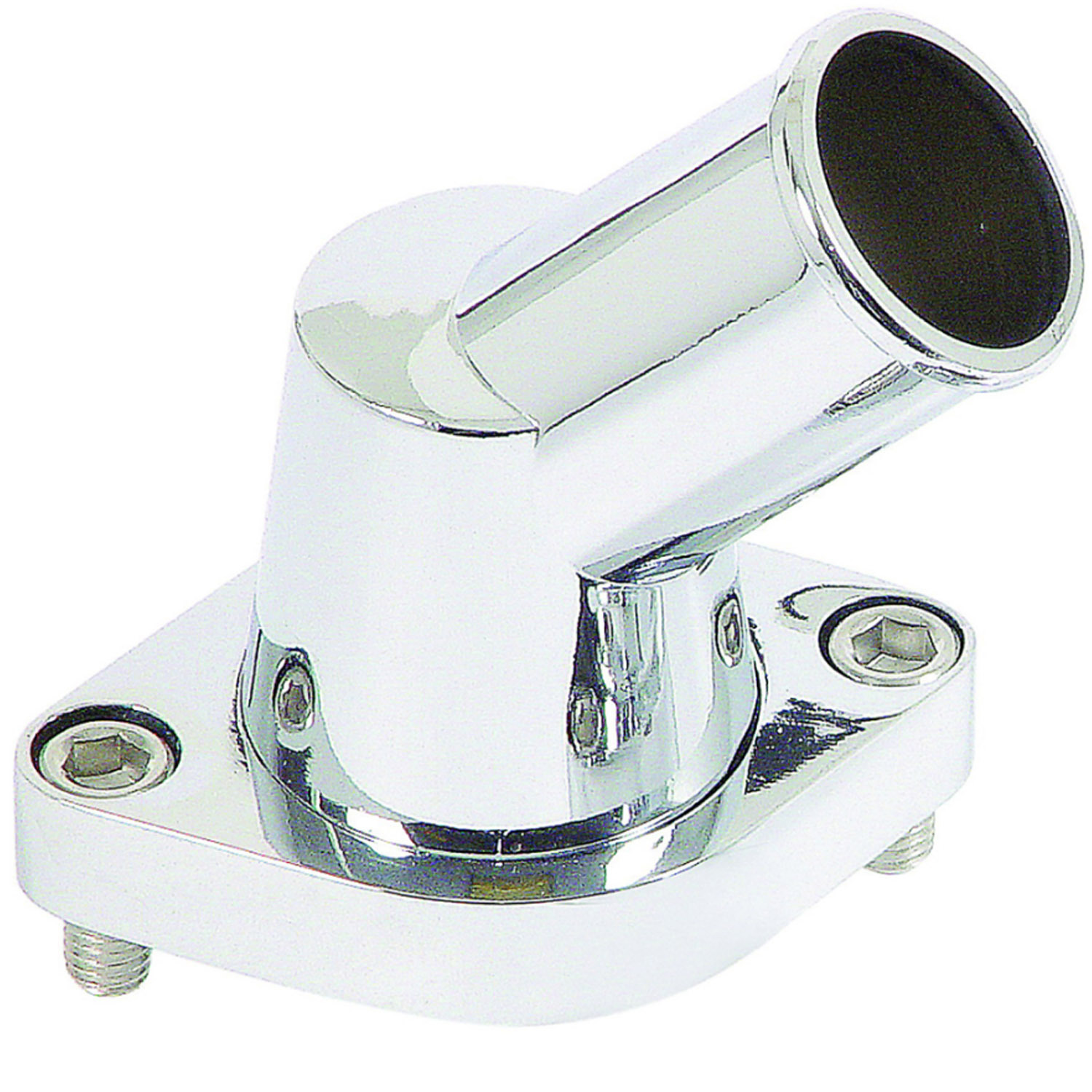 Chrome Alum SB Chevy 45 Degree Swivel Water Neck