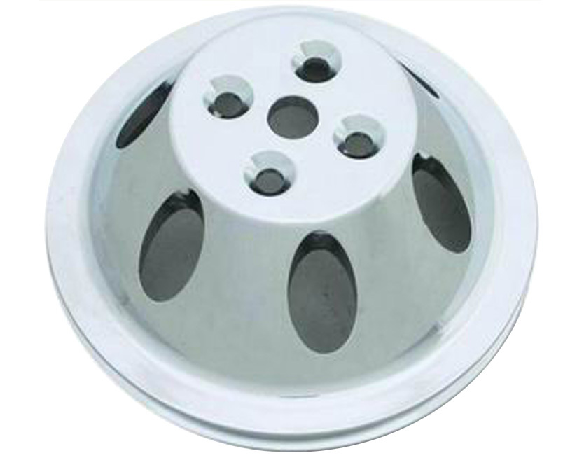 Satin Alum SB Chevy Triple Groove Crank Pulley-Swp