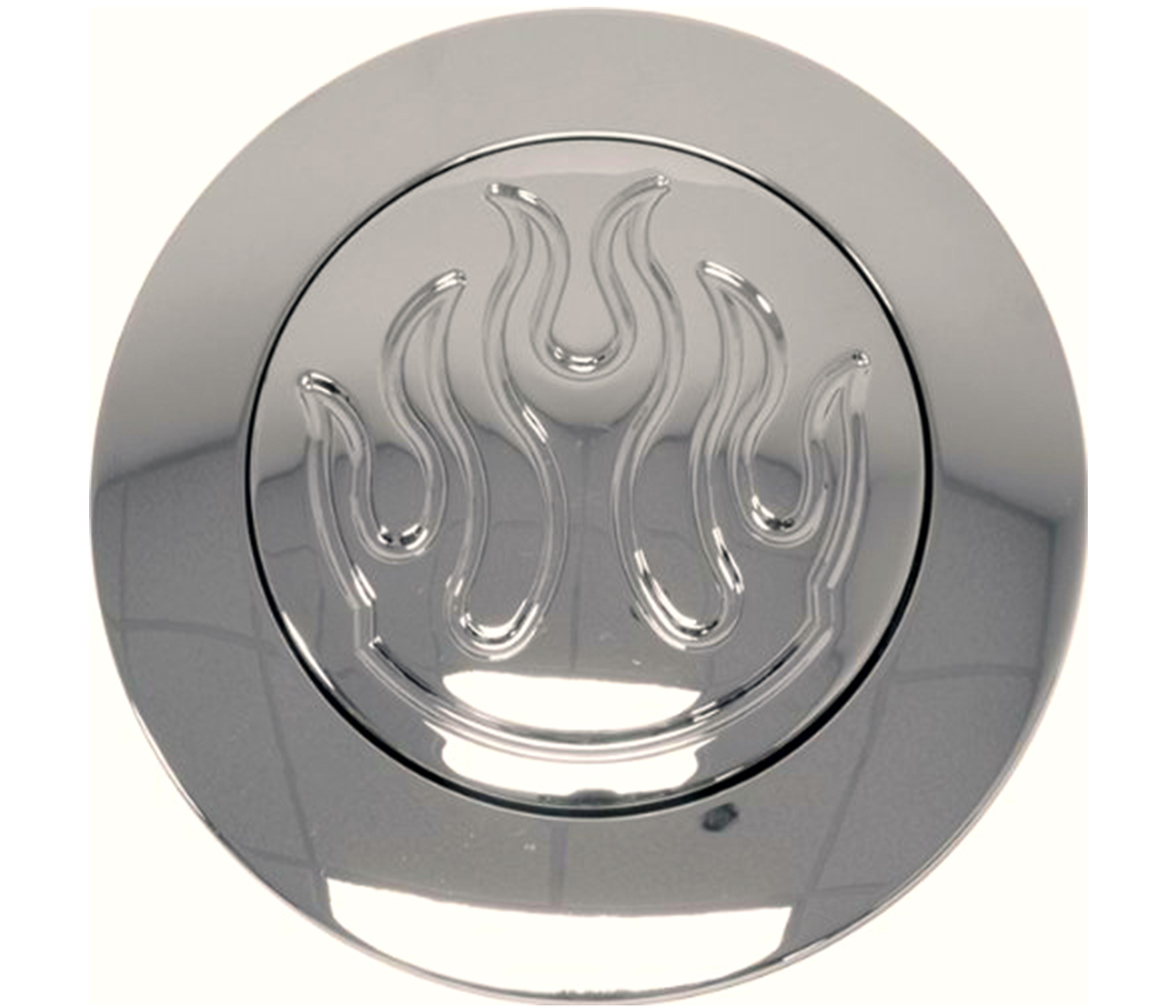 Polished Alum 67-94 GM Horn Botton, Flame