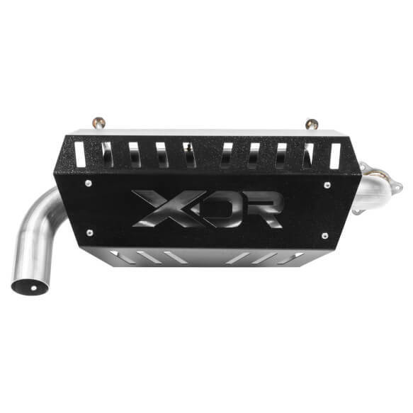 XDR Muffler, Off-Road Competition, Round, 304 Stainless Steel, Natural, Polaris, Turbo, Each