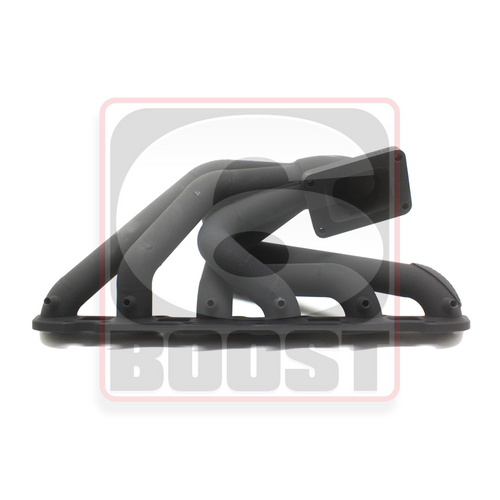 6Boost Exhaust Manifold, for Nissan RB30ET (SOHC), Forward Position Pro Mod V-band(Precision PT76-85)/50 "FPPM"Single 50mm Wastegate Port "Sportsman" 