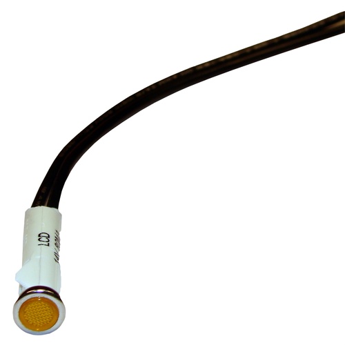 American Autowire Indicator Light, Amber, 0.313 in. Diameter, Each