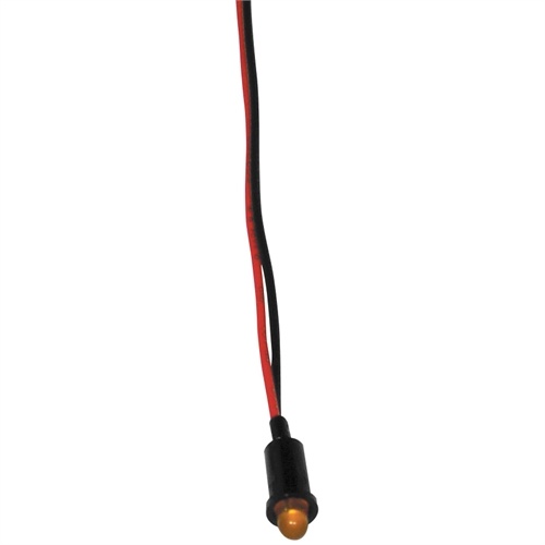 American Autowire Indicator Light, Amber, 0.156 in. Diameter, Each