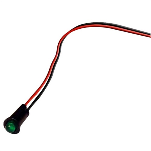 American Autowire Indicator Light, LED, Green, 0.156 in. Diameter, Each