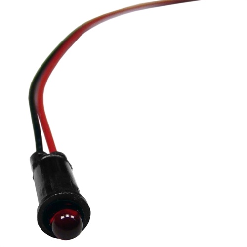 American Autowire Indicator Light, LED, Red, 0.156 in. Diameter, Each
