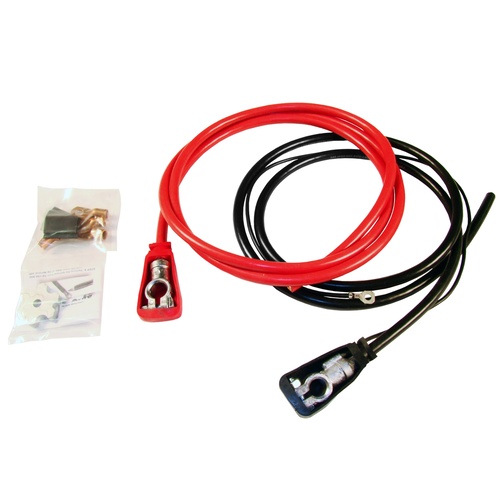 American Autowire Battery Cables, 1-gauge, PVC Jacket, Black and Red, 72 in. Length, Top Post, Kit