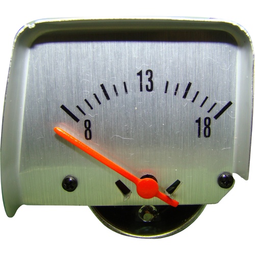 American Autowire Voltmeter, 1968-69 Camaro, Replacement For Stock Ammeter, Silver Face