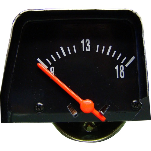 American Autowire Voltmeter, 1968-74 Nova, Replacement For Stock Ammeter, Black Face