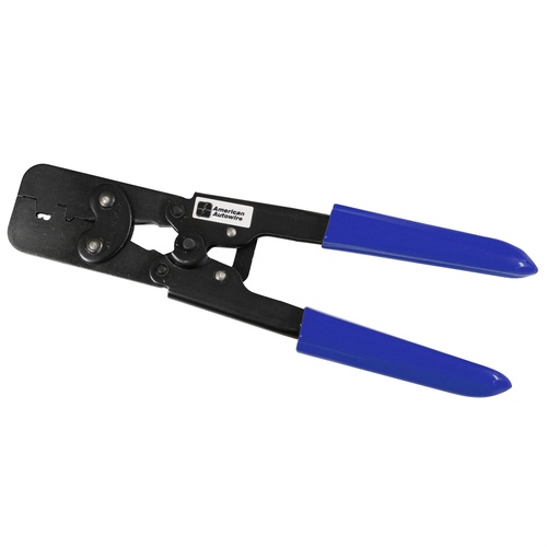 American Autowire Wire Crimping Tool, Hand-held, 10 To 18-gauge Range, Steel, Black Oxide, Blue Plastic Handles, Each