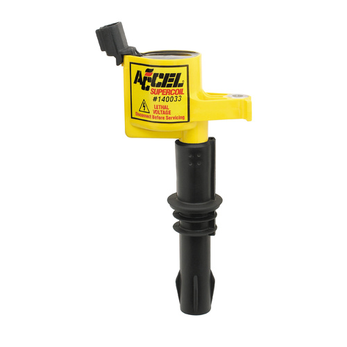 ACCEL Ignition Coil, 2004-2008 For Ford 4.6L/5.4L/6.8L 3-Valve Engines, Yellow, Each