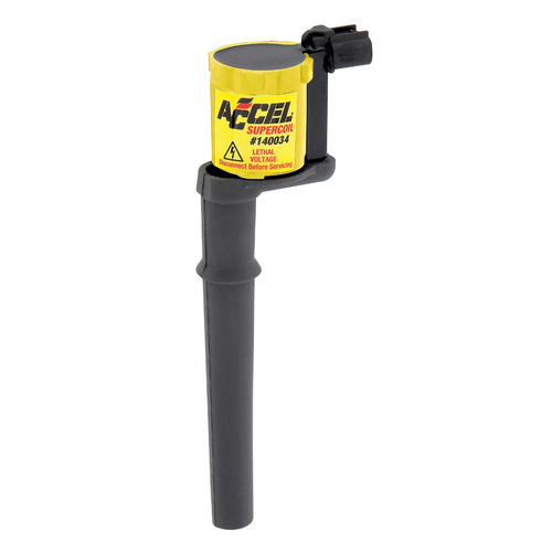 ACCEL Ignition Coil, 1997-2011 For Ford 4.6L/5.4L 4-Valve Modular Engines, Yellow, Each