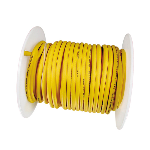 ACCEL Spark Plug Wire, SuperStock, 7mm, Solid Core, Yellow, 100 ft. Length, Each