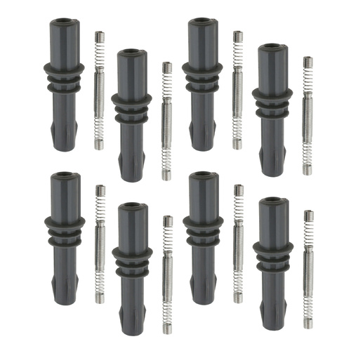 ACCEL Ignition Coil Boots, 2004-2008 For Ford, 3V Engines, Black, Set of 8