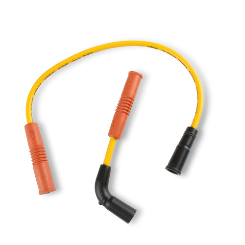 ACCEL Spark Plug Wire Set, 8mm, Silicone, 2009-2015 Sportster XR 1200, Yellow
