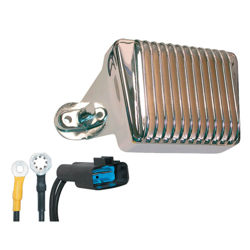 ACCEL Voltage Regulator, Hybrid Design, Steel, Chrome, Harley-Davidson®, Each