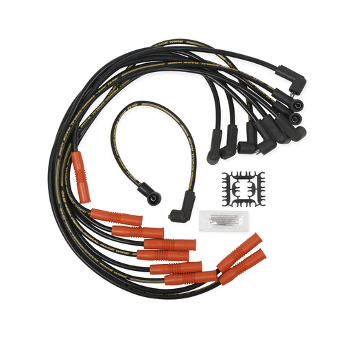 ACCEL Spark Plug Wires, 300+ Race Wire, Spiral Core, 8.8mm, Black, Stock Boots, AMC/GM, V8, Set