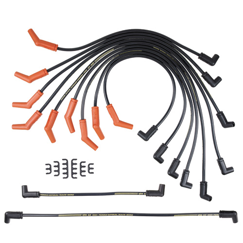 ACCEL Spark Plug Wires, 300+ Race Wire, Spiral Core, 8.8mm, Black, Stock Boots, For Ford, For Lincoln, For Mercury, V8, Set