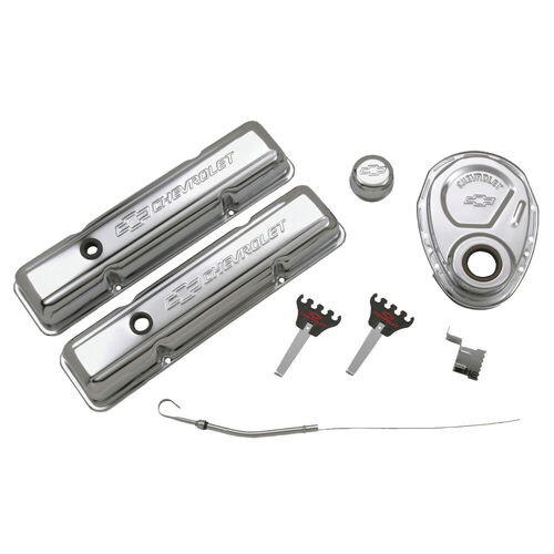 AC Delco Engine Dress-Up Kit, Steel, Chrome, For Chevrolet, Small Block, Kit