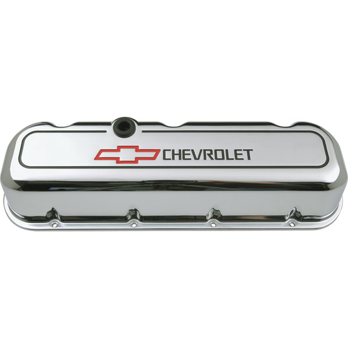 AC Delco Valve Covers, Cast Aluminium, Chrome, For Chevrolet Logo, For Chevrolet, Big Block, Pair