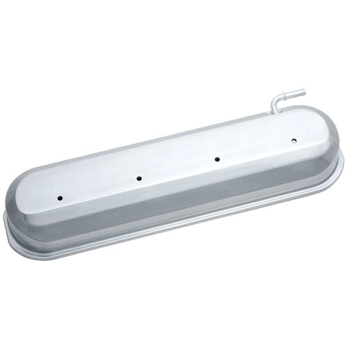 AC Delco, LS Slant-Edge Valve Cover Chevrolet Valve Covers, Polished; Center Bolt; No Emblems or Logos