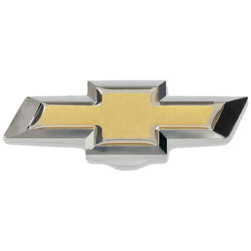 AC Delco, XL Bowtie Center Nut , Chrome/Gold Chevy Bowtie Emblem; Extra Large Style