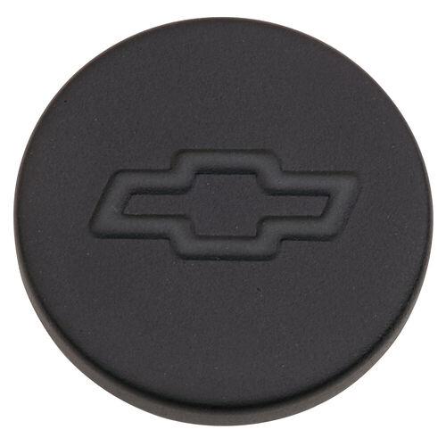 AC Delco, Push-In Oil Filler Cap , Black Crinkle; Embossed Chevy Bowtie Emblem