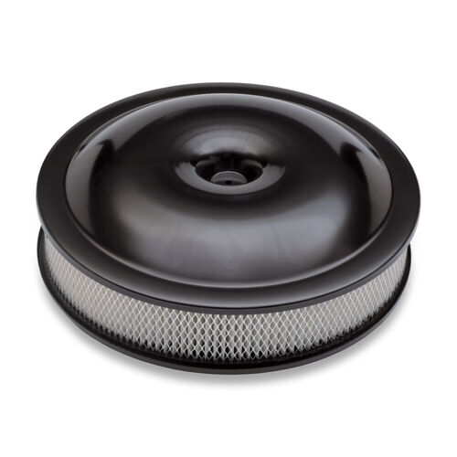 AC Delco, Chevy Super-Light Racing Aluminum Air Cleaner Kit, Black Aluminum; Deep-Recessed Base; No Logos