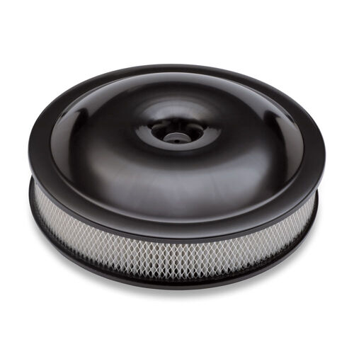 AC Delco Air Filter Assembly, 14 in. Diameter, Round, Aluminium, Black Anodized, 3 in. Filter Height, Each