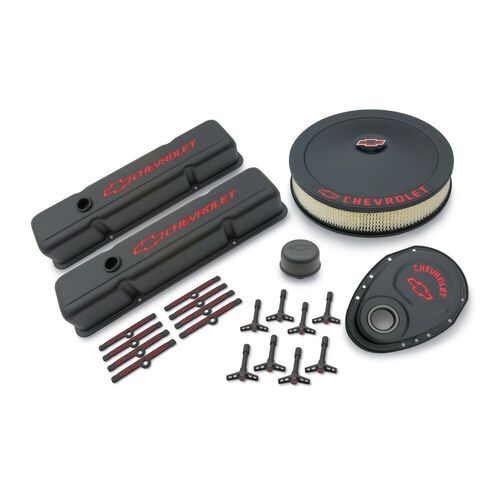 AC Delco Engine Dress-Up Kit, High-Tech Collector's Series, Valve/Timing Covers, Air Cleaner, Breather, Black Crinkle